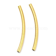 304 Stainless Steel Tube Beads, Curved Tube, Golden, 35x2.5mm, Hole: 1.8mm(STAS-B047-27N-G)