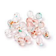 Glass Beads, Round, Orange Red, 8mm, Hole: 1.4mm(GLAA-C021-01K)