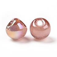 ABS Plastic Beads, Top Drilled Beads, AB Color Plated, Teardrop, Light Salmon, 16x16x16mm, Hole: 4mm(FIND-A013-03)