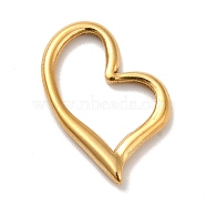 Vacuum Plating 201 Stainless Steel Linking Rings, Asymmetrical Heart, Golden, 24.5x17x3mm, Inner Diameter: 17x13mm(STAS-P314-34G)