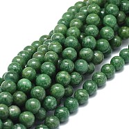 Natural African Jade Beads Strands, Round, Grade A, 8mm, Hole: 0.8mm, about 50pcs/strand, 15.75 inch(40cm)(G-F674-06-8mm)