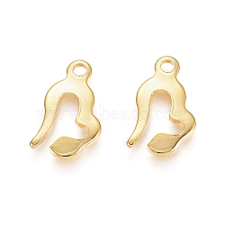 201 Stainless Steel Charms, Musical Note, Golden, 13x7.5x1mm, Hole: 1.4mm(STAS-I123-10G)