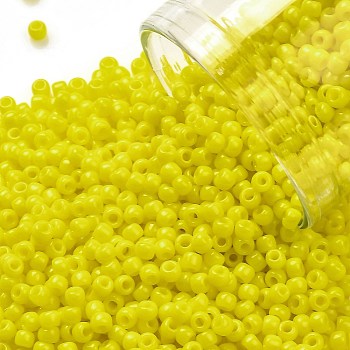 TOHO Round Seed Beads, Japanese Seed Beads, (42) Opaque Dandelion, 11/0, 2.2mm, Hole: 0.8mm, about 1103pcs/10g