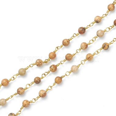 Faits à la main des chaînes de pierres précieuses perles(CHC-XCP0001-08)-3