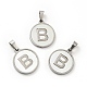 304 Stainless Steel with White Shell Pendants(STAS-G268-01B-P)-1