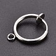 316 Surgical Stainless Steel Clip-on Hoop Earrings(X-STAS-S101-13mm-01P)-3