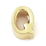 304 Stainless Steel Pendants, Real 24K Gold Plated, Letter Q, 8x6x4mm, Hole: 1.6mm(STAS-S137-01G-Q)