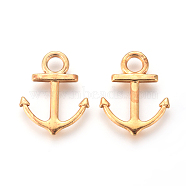 Alloy Pendants, Anchor, Golden, 19x15x2mm, Hole: 3mm(ENAM-WH0045-01G)