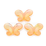 Transparent Acrylic Beads, Butterfly, Orange, 21.5x29.5x6mm, Hole: 2mm(TACR-N006-50-A01)