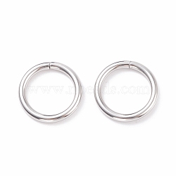 Non-Tarnish 304 Stainless Steel Jump Rings, Open Jump Rings, Stainless Steel Color, 12 Gauge, 16x2mm, Inner Diameter: 12mm(STAS-F174-16P)