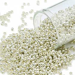 TOHO Round Seed Beads, Japanese Seed Beads, (PF558) Permafinish Opaque Galvanized Aluminum, 11/0, 2.2mm, Hole: 0.8mm, about 1110pcs/10g(X-SEED-TR11-PF0558)
