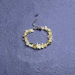 Natural Citrine Chip Beaded Bracelets for Women(IW6789-60)