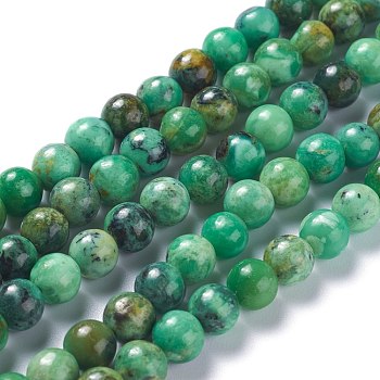 Natural Variscite Bead Strands, Round, 10mm, Hole: 1.4mm, about 41pcs/strand, 15.94''(40.5cm)