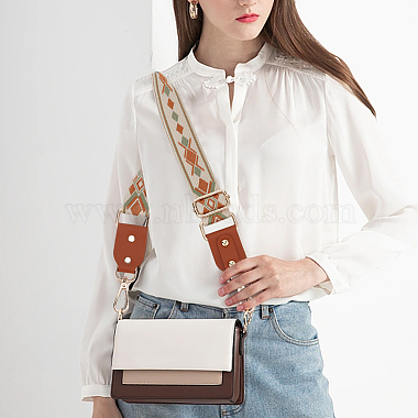 Bohemian Style Rhombus Pattern Cloth Wide Bag Handles(FIND-WH0136-51A)-6