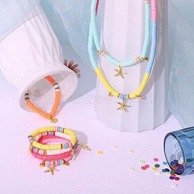 Stretch Bracelets and Pendant Necklace Jewelry Sets(SJEW-SZ0001-004)-2