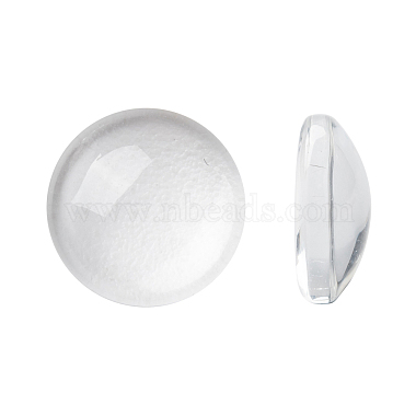 10mm Clear Flat Round Glass Cabochons
