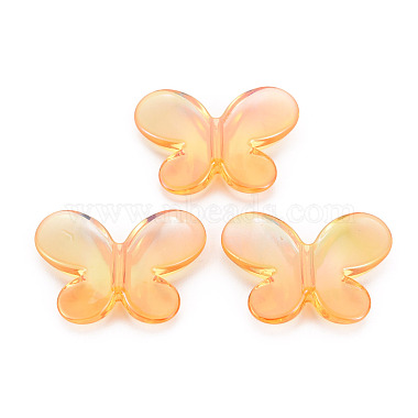 Orange Butterfly Acrylic Beads