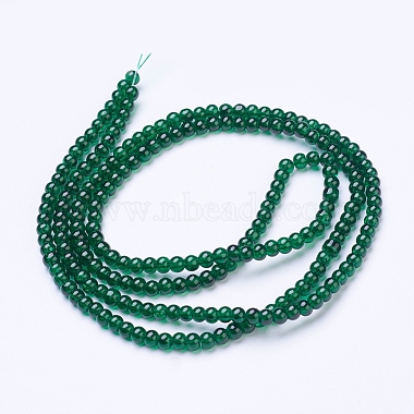 1 Strand Dark Green Transparent Crackle Glass Round Beads Strands(X-CCG-Q001-4mm-17)-3