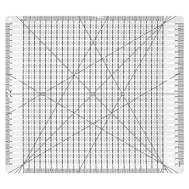 透明アクリル製描画テンプレート測定定規(TOOL-WH0039-63)-1