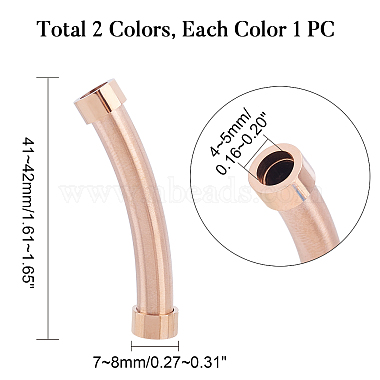 unicraftale 2шт. 2 стили 304 бусины-трубочки из нержавеющей стали(STAS-UN0020-72)-5