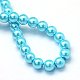 Baking Painted Pearlized Glass Pearl Round Bead Strands(HY-Q330-8mm-48)-4