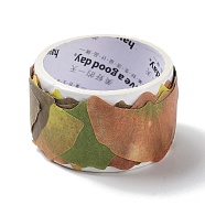 Paper Fallen Leaves Sticker Rolls, Thanksgiving Leaves Decals, for DIY Scrapbooking, Journal Diary Planner DIY Art Craft, Chocolate, 30~31x13~20x0.1mm, 50pcs/roll(DIY-C080-01A)