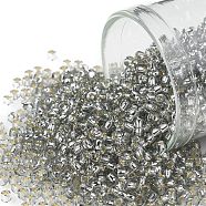 TOHO Round Seed Beads, Japanese Seed Beads, (29A) Silver Lined Light Gray, 11/0, 2.2mm, Hole: 0.8mm, about 1110pcs/10g(X-SEED-TR11-0029A)
