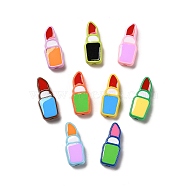 Baking Paint Acrylic Beads, with Enamel, Lipstick, Mixed Color, 24.5x10.5x6mm, Hole: 2.2mm(X-MACR-M036-10)