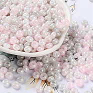 Glass Seed Beads, Opaque Colours Luster, Round, Colorful, 5~5.5x3~3.5mm, Hole: 1.5~1.6mm, about 3488pcs/pound(SEED-L011-03A-16)