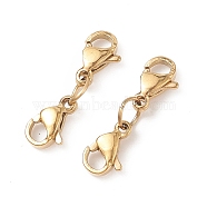 304 Stainless Steel Double Lobster Claw Clasps, Golden, 20mm(STAS-E163-57G-D)
