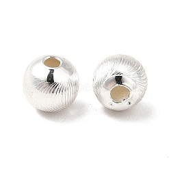 Brass Spacer Beads, Round, Silver, 5mm, Hole: 1.4mm(KK-M233-05S)