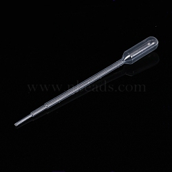 Disposable Plastic Dropper, Transfer Graduated Pipettes, Manicure Tools, Clear, 210mm, Capacity: 5ml, about 100pcs/bag(SOAP-PW0001-005E)