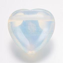 Opalite Beads, Heart, 13x25x25mm, Hole: 2mm(G-E338-11D)