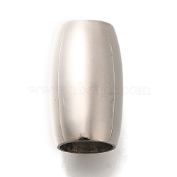 304 Stainless Steel European Beads, Large Hole Beads, Barrel, Stainless Steel Color, 19.5x12mm, Hole: 8.5mm(STAS-G350-01C-P)