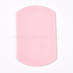 Kraft Paper Wedding Favor Gift Boxes, Pillow, Pearl Pink, 9x10.5x3.5cm(CON-WH0037-B-08)