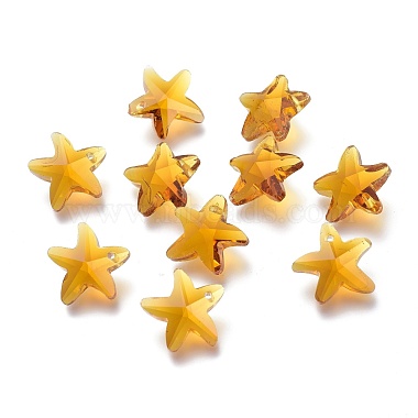 Gold Starfish Glass Charms