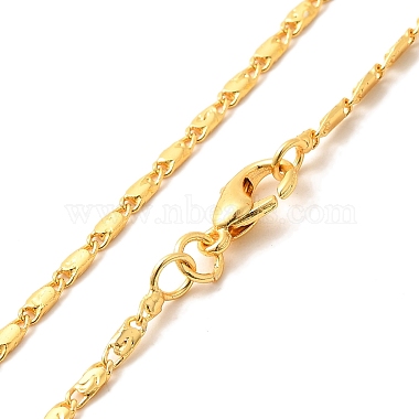 1.5mm Rack Plating Brass Oval Link Chain Necklaces for Women Men(MAK-L044-25G)-2