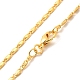 1.5mm Rack Plating Brass Oval Link Chain Necklaces for Women Men(MAK-L044-25G)-2