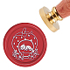Brass Wax Seal Stamp with Handle(AJEW-WH0184-0381)-1