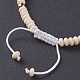 Natural Fossil Braided Bead Bracelets(BJEW-O175-C12)-3
