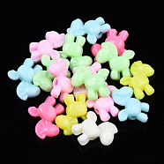 Opaque Acrylic Beads, Horse, Mixed Color, 16x16x7mm, Hole: 2mm, about 900pcs/500g(MACR-S272-55)