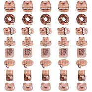 40Pcs Animal Bear Slime Resin Charms Doughnuts Bread Snack Resin Charm Opaque Flatback Embellishment Resin Charm for DIY Phonecase Decor Scrapbooking Crafts Jewelry Making Supplies, Chocolate, 24x20mm(JX428A)