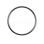 Iron Bag Handles, for Handmade Bag Handbags Purse Handles Replacement, Round Ring, Gunmetal, 11.05x0.45cm, Inner Diameter: 10.15cm(FIND-WH0117-96B-B)