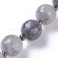 Natural Cloudy Quartz Beads Strands, Faceted, Round, 30~30.5mm, Hole: 2mm, about 6pcs/strand, 7.4 inch(19cm)(G-L505-02)