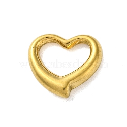 304 Stainless Steel Linking Rings, Heart, Golden, 15x16x4mm, Inner Diameter: 6x10mm(STAS-G338-16G)