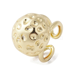 Brass Adjustable Rings, Round, Real 18K Gold Plated, Inner Diameter: 16.8mm(RJEW-K257-63G)