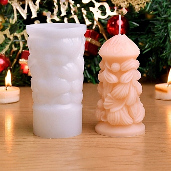 Christmas Tree Silicone Molds Candle Molds, for Candle Aromatherapy Making, White, 74x63x125mm