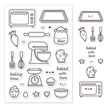 PVC Plastic Stamps, for DIY Scrapbooking, Photo Album Decorative, Cards Making, Stamp Sheets, Bake Pattern, 16x11x0.3cm