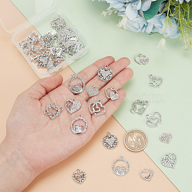 40Pcs 10 Styles Alloy Rhinestone Pendants(ALRI-AR0001-09)-3