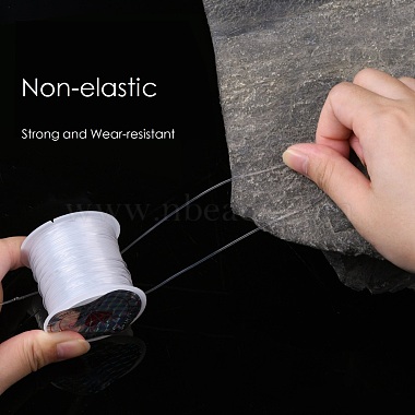 Nylon Wire, Clear, 1.0mm, about 5.46 yards(5m)/roll